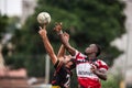 POINTNOIRE/CONGO - 18MAY2013 - Team of amateur friends playing rugby