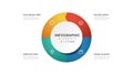 4 points circular steps, sequence infographic element