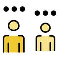 Points overhead in people icon color outline vector