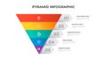 5 points of pyramid list diagram, infographic element template vector