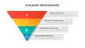 4 points of pyramid list diagram, infographic element template vector