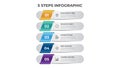 5 points of steps diagram, vertical list layout, infographic template vector