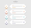 4 points template infographic with diamond badge and long arrow rectangle on stacked list with drop shadow style with 4 stage list