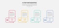 4 points template infographic outline style with 4 point step template with creative line circular shape for slide presentation