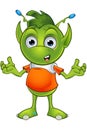 Pointy Eared Alien Character Royalty Free Stock Photo