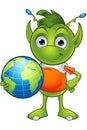 Pointy Eared Alien Character Royalty Free Stock Photo