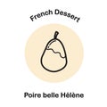 Poire belle helene. Vector illustration decorative design Royalty Free Stock Photo