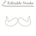 Poirot Mustache Icon Royalty Free Stock Photo