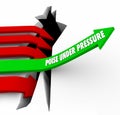 Poise Under Pressure Arrow Rises Over Hole Overcoming Challenge Royalty Free Stock Photo