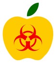 Poison Apple Flat Icon Symbol Royalty Free Stock Photo