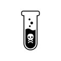 Vector poison bottle icon isolated on white background