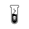 Vector poison bottle icon isolated on white background Royalty Free Stock Photo