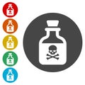Poison bottle with crossbones label vector illustration Royalty Free Stock Photo