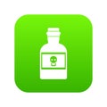 Poison bottle icon digital green Royalty Free Stock Photo