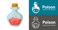 poison bottle vector icon. chemical vessels line solid flat icon Royalty Free Stock Photo