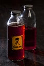 Poison bottle with label Royalty Free Stock Photo