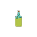 Poison bottle vector icon symbol isolated on white background Royalty Free Stock Photo