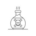 Poison bottle vector icon symbol isolated on white background Royalty Free Stock Photo