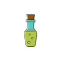 Poison bottle vector icon symbol isolated on white background Royalty Free Stock Photo