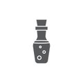 Poison bottle vector icon symbol isolated on white background Royalty Free Stock Photo