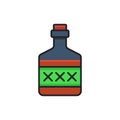 Poison bottle vector icon symbol isolated on white background Royalty Free Stock Photo