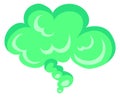 Poison cloud icon. Cartoon green stinky smell