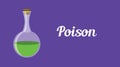 Poison concept illustration with green bottle liquid vector graphic