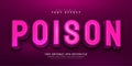 poison 3d text style effect template illustrations Royalty Free Stock Photo