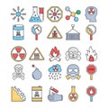 Poison & Danger Symbols Vector icons set every single icon can be easily modify or edit