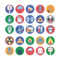 Poison & Danger Symbols Vector icons set every single icon can be easily modify or edit