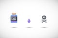 Poison flat icon set