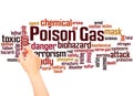 Poison gas word cloud and hand writing concept
