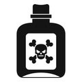 Poison icon, simple style