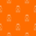 Poison insects pattern vector orange