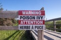 Poison Ivy Warning Sign Royalty Free Stock Photo