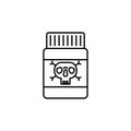 poison line illustration icon on white background Royalty Free Stock Photo