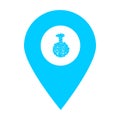 Poison location map pin icon. Element of map point for mobile concept and web apps. Icon for website design and development, app d