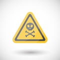 Poison sign flat icon Royalty Free Stock Photo