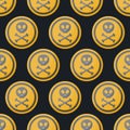 Poison sign flat seamless pattern Royalty Free Stock Photo