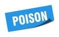 poison sticker. poison square sign. poison Royalty Free Stock Photo
