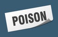 poison sticker. poison square sign. poison Royalty Free Stock Photo