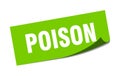 poison sticker. poison square sign. poison Royalty Free Stock Photo