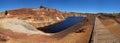 Poisoned lake of open pit mine