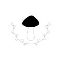 Poisonous mushrooms Vector illustration drawn by hand, family of inedible mushrooms Dangerous mushrooms, toadstool, fly Royalty Free Stock Photo