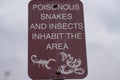 POISONOUS SNAKES & INSECTS SIGN