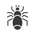 Poisonous spider icon, halloween character vector illustration Royalty Free Stock Photo
