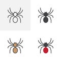 Poisonous spider icon