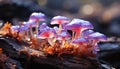 Poisonous toadstool thrives in autumn forest, danger lurks close generated by AI Royalty Free Stock Photo