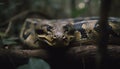 Poisonous viper portrait in spooky forest generated by AI Royalty Free Stock Photo