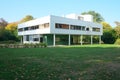 Villa Savoye, a modern internationally-renowned masterpiece. Royalty Free Stock Photo